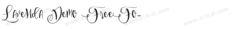 Lavenda Demo FreeFo字体转换